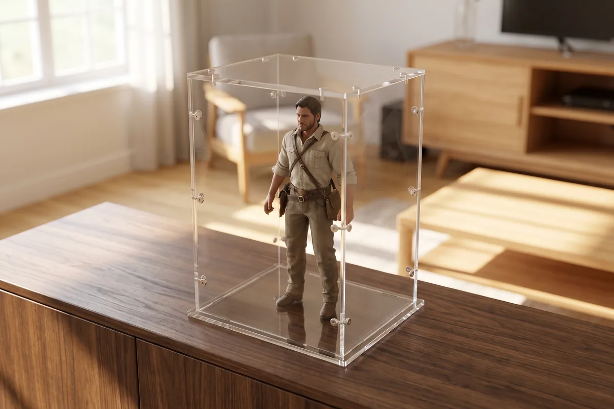 30 cm 1/6 collectable figure under a made-to-measure acrylic display case