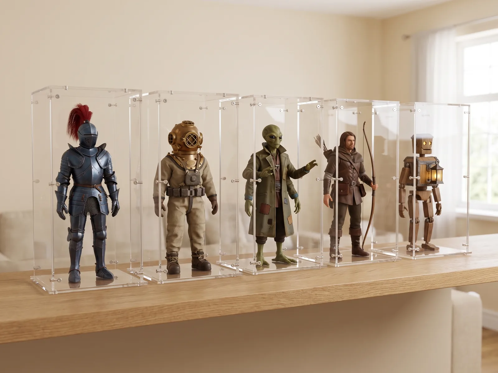 Made to measure display case for action figures and collectable figures