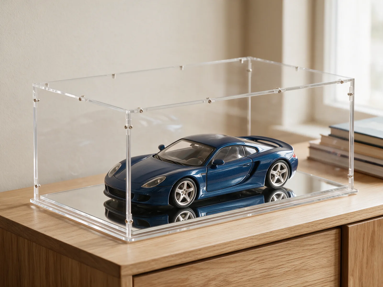 Made to measure acrylic display case and cabinet for model cars